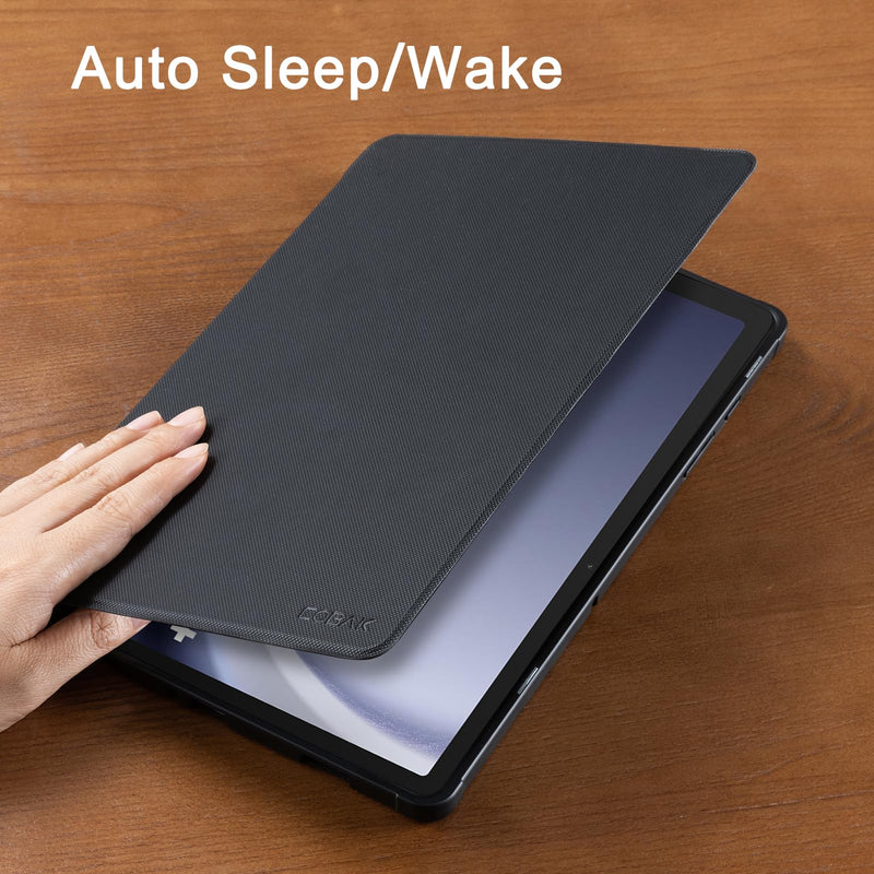 CoBak Case for Samsung Galaxy Tab A9 Plus 10.9-inch 2023, Multi-Viewing Angles, All New PU Leather Smart Cover with Auto Sleep Wake Feature for Samsung Galaxy Tab A9 + Tablet Black