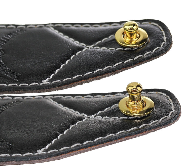 Walker & Williams Gold Extra Long Deep Barrel Strap Locks for Thick Guitar Straps