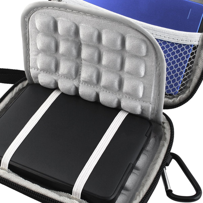 Lacdo Hard Drive Carrying Case for Western Digital WD My Passport Ultra WD Elements SE WD Gaming Drive Portable External Hard Drive 1TB 2TB 3TB 4TB 5TB USB 3.0 2.5 inch HDD Shockproof Travel Bag, Blue