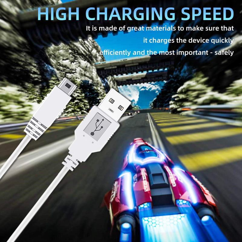 2Pack 10FT Charger Cable for Wii U Gamepad, AC Power Adapter Charger Cord for Nintendo Wii U Gamepad Remote Controller