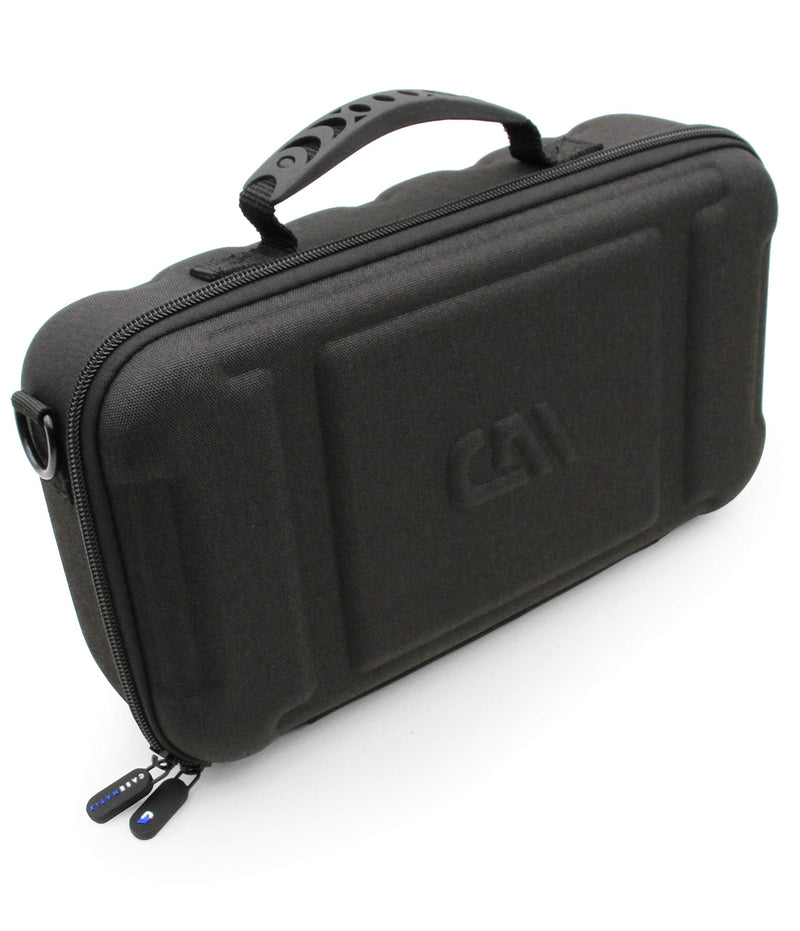 CASEMATIX Mixer Case Compatible With Behringer P16 Stage Mixer and P16-HQ Powerplay In Ear Accessories, Cables and Power Adapters, Fits Mixers up to 12.0” x 6.0” x 2.5” With Shoulder Strap