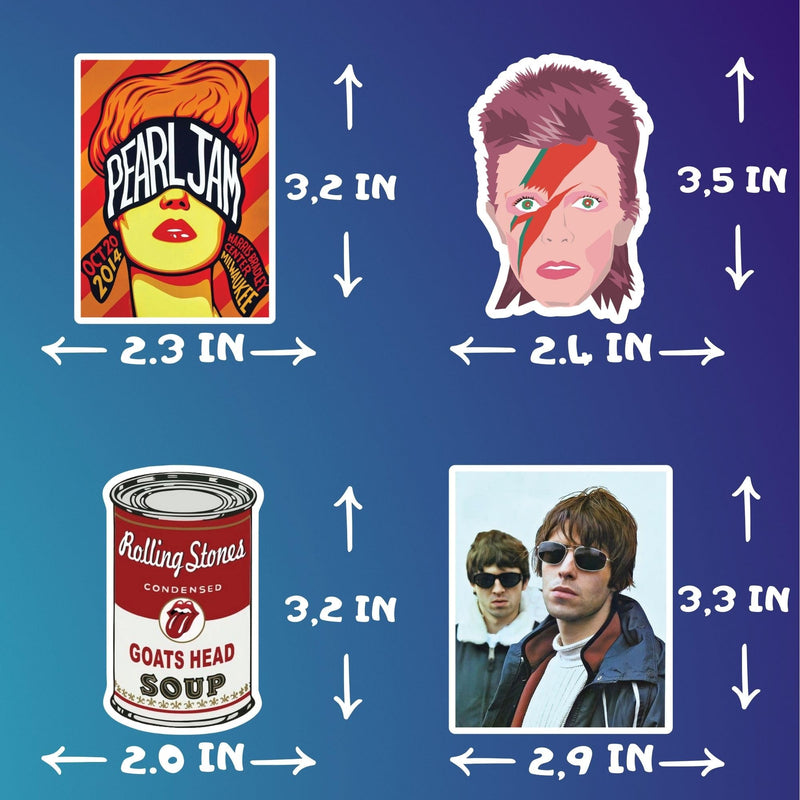 500 PCS Rock Band Stickers Pack Colorful VSCO Waterproof Stickers, Cute Aesthetic Stickers. Water Bottle, Laptop, Phone, Skateboard Stickers for Girls - Boys - Adults -Teens .., Vinyl Sticker