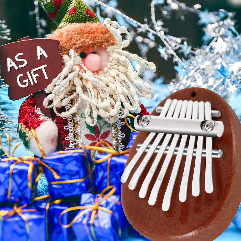 [AUSTRALIA] - EASTROCK 8 Key Mini Kalimba, Finger Thumb Piano with Accessory Pendant Gift, Exquisite Finger Piano Ornaments Christmas Gift for Kid Adult Beginners woodR 