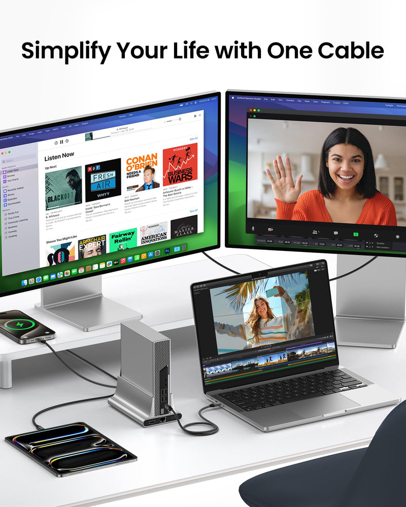 Silkland USB 4 Cable for Thunderbolt 4 Cable 4FT, 40Gbps Data Sync, 8K/6K@60Hz, 240W, [USB-IF Certified] USB C Thunderbolt Cable, Compatible for MacBook, SSD, Docking, iPhone 16, eGPU