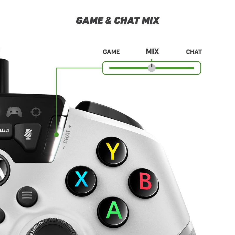 Turtle Beach Recon Controller Wired Gaming Controller for Xbox Series X & Xbox Series S, Xbox One & Windows 10 PCs Featuring Remappable Buttons, Audio Enhancements, and Superhuman Hearing - White