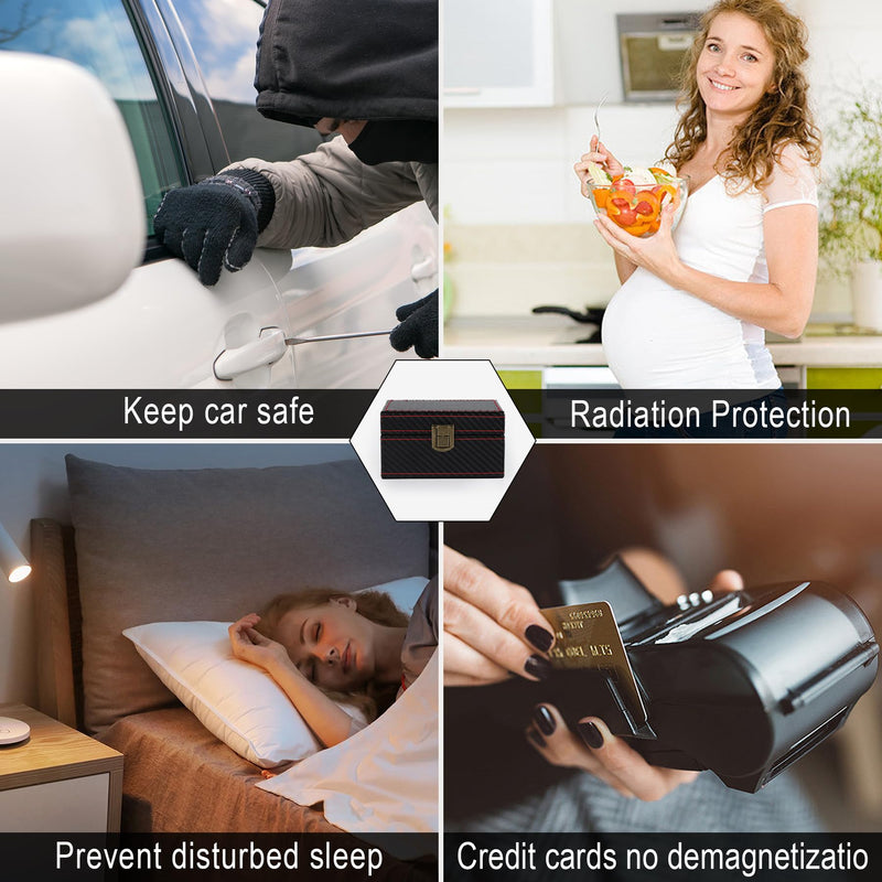 Amiss Faraday Box Signal Blocking Box for Car Key, Faraday Key Fob Protector RFID Blocking Cages, Keyless Entry Car Protector Faraday Box - Small 4.5*3.5*2.5in（Small ）