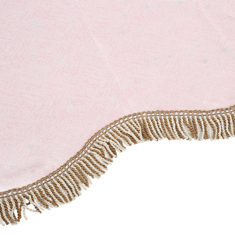 88 Key Piano Cloth,Golden Velvet Piano Cover,Keyboard Protective Cover with Tassel Decoration() Pink