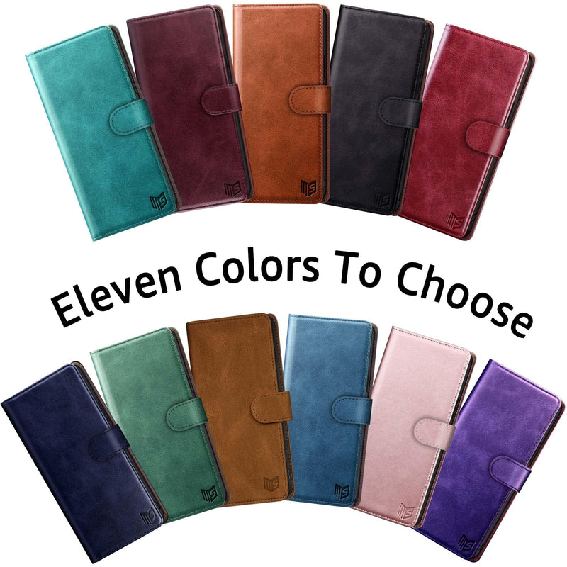 SUANPOT for Samsung Galaxy A15 5G Wallet case with RFID Blocking Credit Card Holder,Flip Book PU Leather Protective Cover Women Men for Samsung A15 Phone case Blue Green