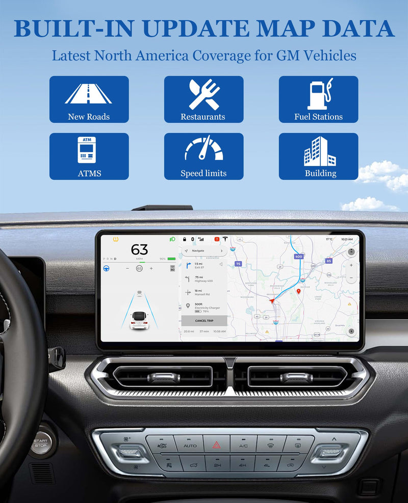 2026 GM Navigation SD Card for Cadillac Chevrolet Buick GMC 2019-2023 Vehicles, Latest GMC Navigation SD Card with Update USA/Canada/Mexico Maps, GPS SD Card Part 8571 3512 GMC Accessories