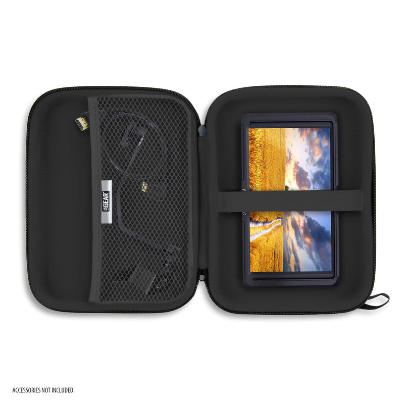 USA Gear 7.5 Inch Hard Shell Camera Monitor Case - Portable Video Monitor Bag Compatible with Feelworld Monitor, Atomos, SmallHD Focus, Shinobi SDI, Lilliput A7s, and More Video Monitors (Galaxy) Galaxy