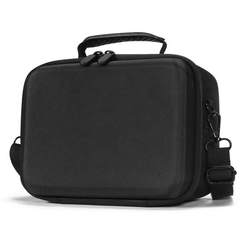Universal camera case hard waterproof shell EVA interior lined shock-absorbent with dividers and shoulder strap Internal dimensions 8.4 x 5.7 x 3.5" for Canon/Sony/Nikon/Fujifilm mirrorless cameras