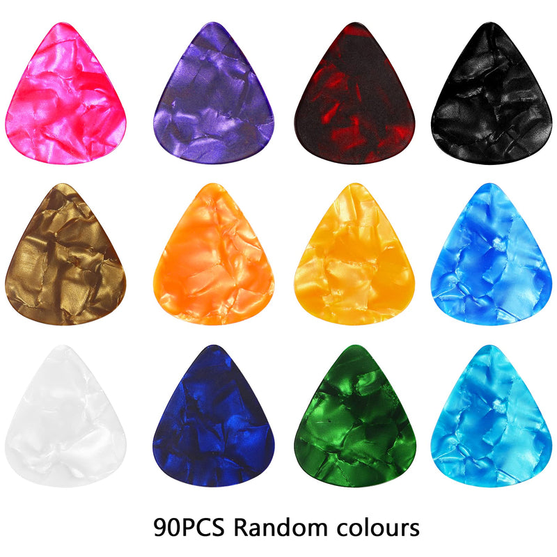 [AUSTRALIA] - Augshy 120 Pcs Guitar Picks variety Pack 3 Thickness of Thin, Medium and Thick Color Celluloid for Acoustic Guitar, Bass Guitar, Eelectric Guitar (Random Color) 120 Mixedcolor 