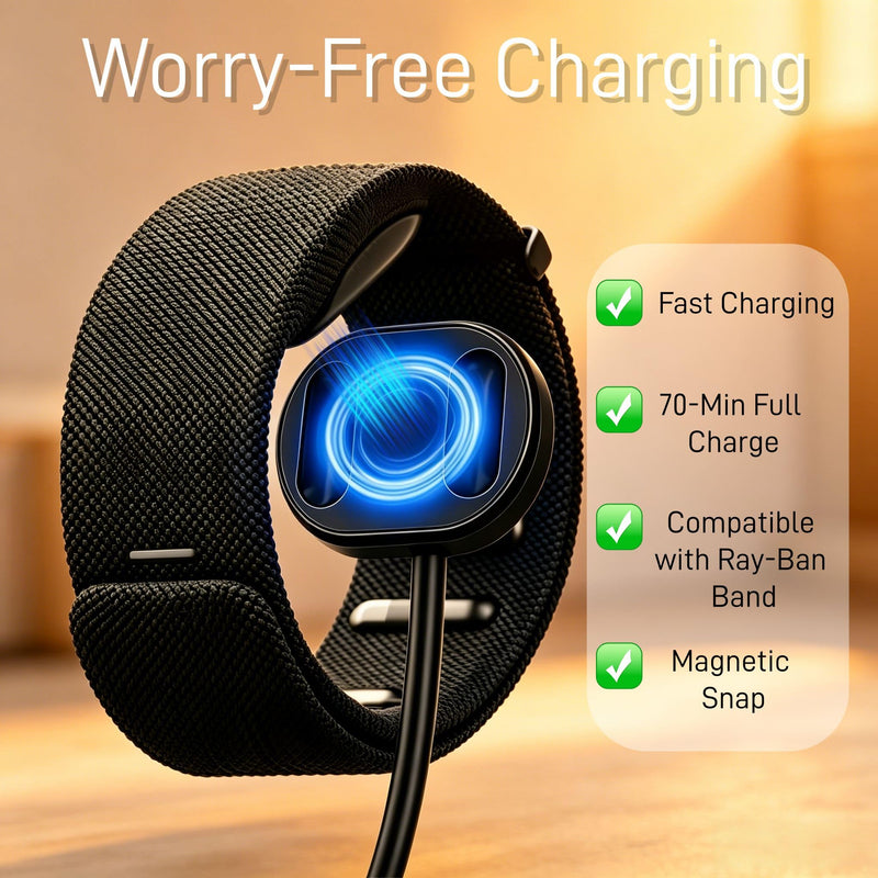 Ray-Ban Meta Charging Case + Magnetic Charging Cord for Neural Band