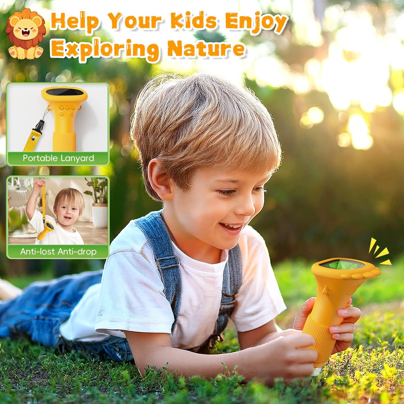 [AUSTRALIA] - Microscope for Kids, Ahalfcit 1000X Handheld Digital Microscope with 2” HD IPS Screen, Portable Mini Camera for Exploring Nature, Science Educational Toy, Birthday Gift for 3-12 Years Old Boys Girls Orange 