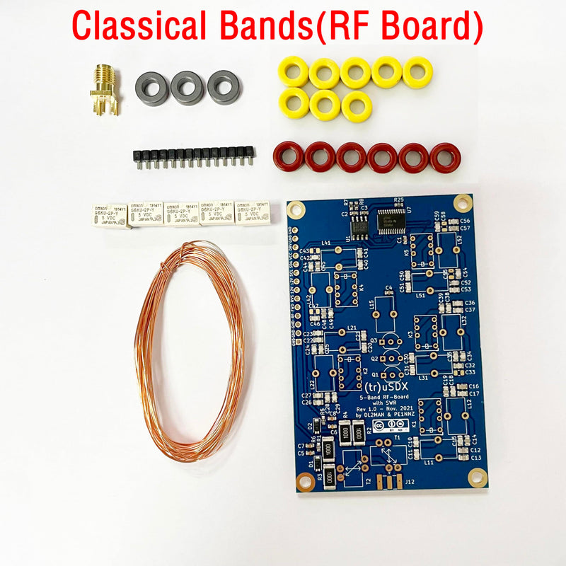 Malahit tr uSDX Transceiver Classic Band RF Board Kits by PE1NNZ and DL2MAN Efficiencies in The 70-75% Region Match with ATU-100