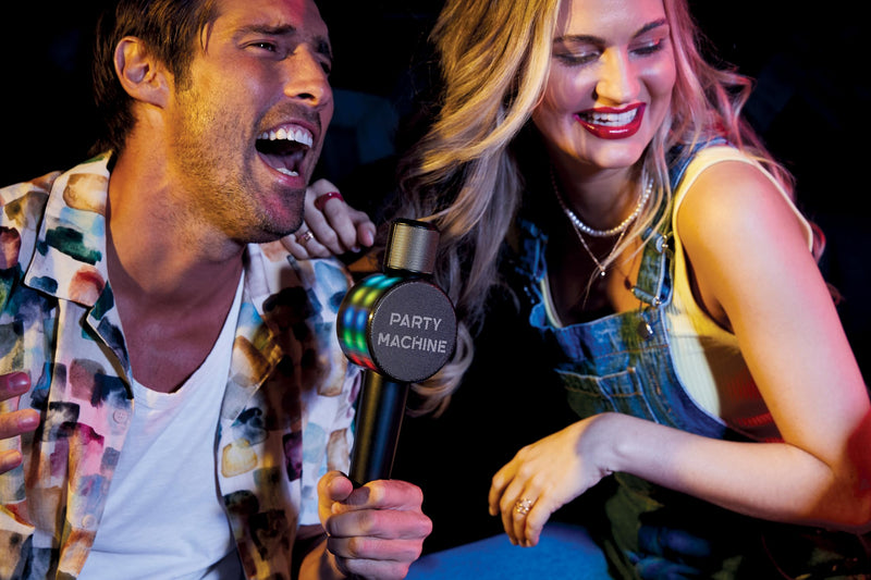 Singing Machine SMM548C Party Machine Duet Microphones with Bluetooth, Voice Changers, LED Lights