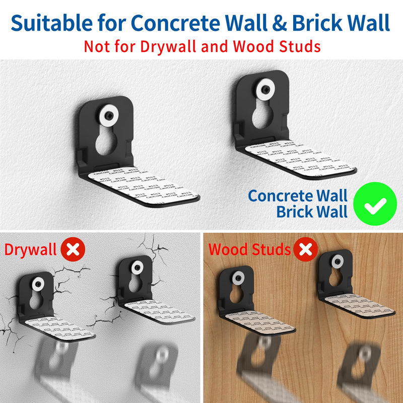 Sound Bar Mounts Universal Soundbar Wall Mount Bracket Kit for Most of Soundbars Wall Mount Shelf Mounting Brackets, Black