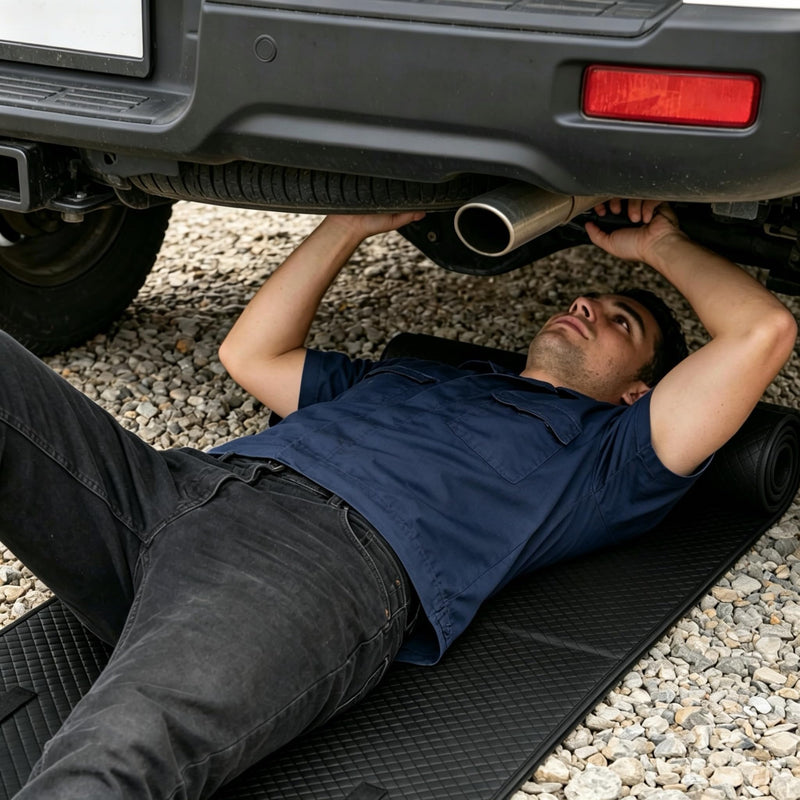Upgraded Rolling Creeper Mat, 2.5Lbs Heavy-Duty Thick Reinforced | 4-Layer for Low Clearance, Foldable, Under Car Repair, Portable Storage Bag, Portable Mechanics Mat, Cool Gifts, 60"x28" 60"x28"