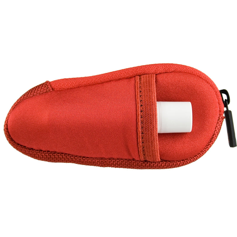 Protec Trumpet/Small Brass Single Neoprene Mouthpiece Pouch with Zipper Closure - Red, Model N203RX