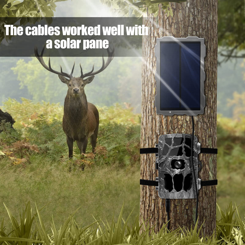 2 PCS Trail Camera Power Cord,4.0x1.7mm DC External Power Cable Compatible with Tactacam Reveal X XB SK,Wise Eye,Covert Cameras, Snyper Cameras, etc. 4.0x1.7mm DC Plug Trail Game Camera 2-pcs 4.0x1.7mm cable