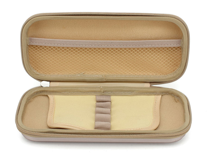 KAYOND Hard Pencil Case PC Hard shell case for executive fountain pen,ballpoint pen,stylus touch pen,Durable Students Stationery With Zipper (Golden) Golden