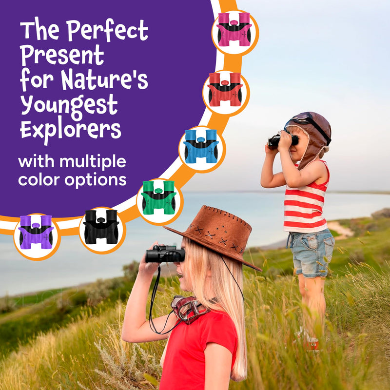 [AUSTRALIA] - Think Peak Blue Binoculars Science Toy for Kids Ages 3-12 Years - Real Compact Outdoor Adventure & STEM Educational Nature Hiking Explorer for Bird Watching, Camping Children’s Birthday Gift 