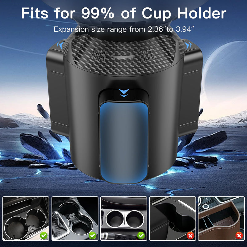 Cup Phone Mount for Car, Cup Phone Holder [2026 Upgraded] 20.5" Height Long Arm Phone Mount for Your Car/Truck/SUV Fit All 4.0-7.0in Smartphones iPhone, No Shake Design