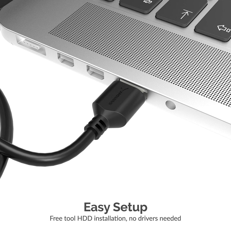 USB 3.0 to SSD / 2.5 Inch SATA I/II/III Hard Drive Adapter+USB 3.0 to SATA External Hard Drive Lay Flat Docking Station for 2.5 or 3.5in HDD, SSD