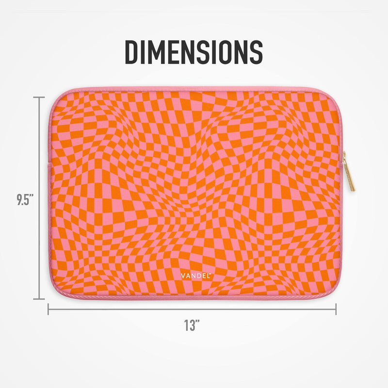 Vandel 13 Inch Laptop Sleeve, Fits 13-13.3 in Laptops: MacBook Air Case, Pro, Case Chromebook M1 Sleeve Inch, HP Soft 13-13.3 Inch Pink Checker