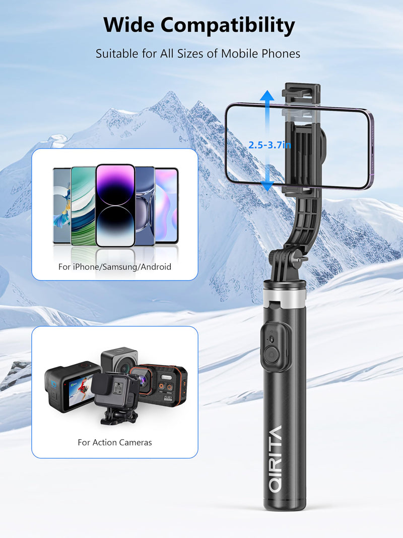 [AUSTRALIA] - Selfie Stick & Phone Tripod, All in 1 Selfie Stick Tripod with Remote, Phone Travel Tripod Stand for Video Recording, Live Streaming, Photograph, Group Photo, Vlog Compatible with All Cellphones 52in-Stainless Steel Pole 