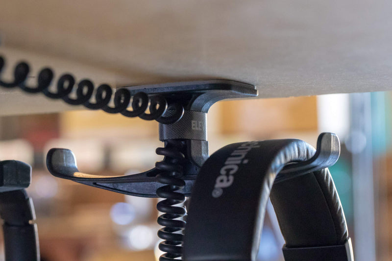 Elevation Lab The Anchor Pro (2-Pack) - Extra Strong Under-Desk Headphone Stand Mount with Built-in Cord Management 2 Pack - The Anchor Pro
