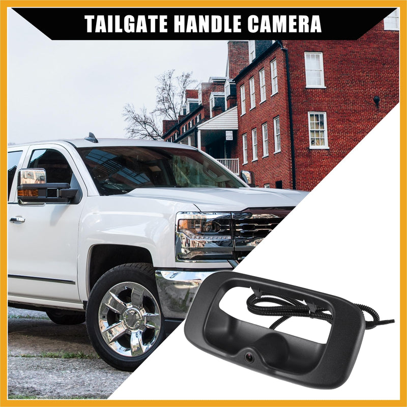 Backup Camera Tailgate Handle for Chevy Silverado 1999-2007 for GMC Sierra 1999-2007 / Rear Tailgate Handle Backup Camera/Durable / 1 Set/Black Replacement