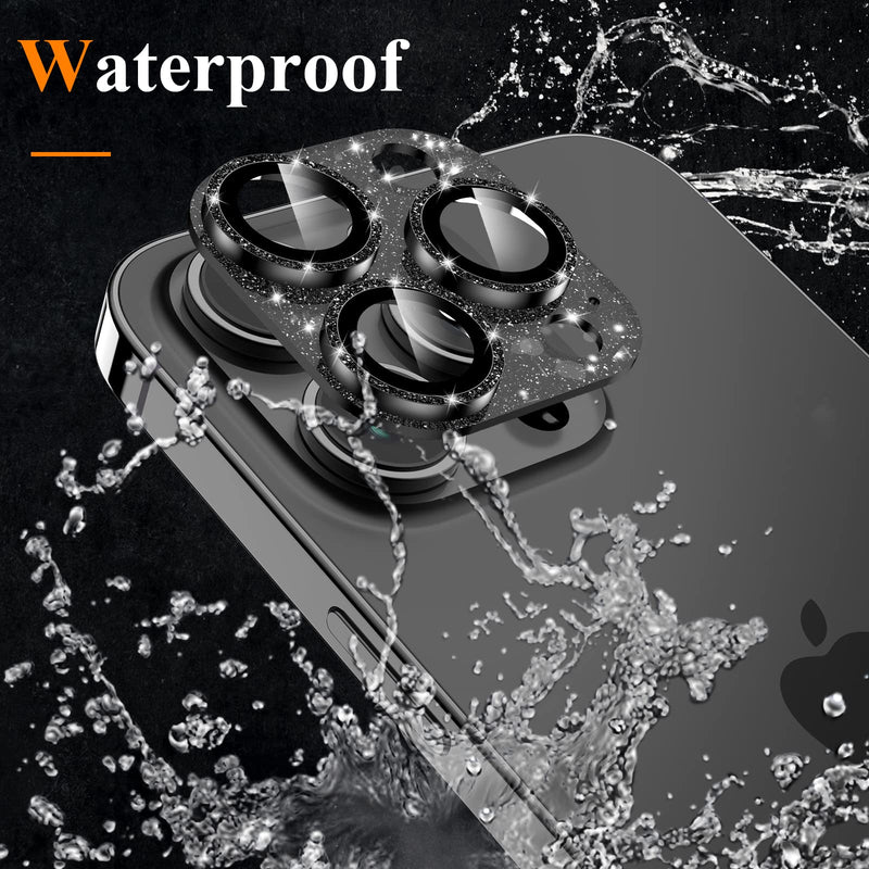 YWXTW for iPhone 14 Pro/iPhone 14 Pro Max Camera Lens Protector, [4TH Gen New Bling Design] Glitter Shiny Diamond Metal Ring Tempered Glass Back Camera Screen Protector Lens Cover (Graphite) Graphite Glitter iPhone 14 Pro/14 Pro Max