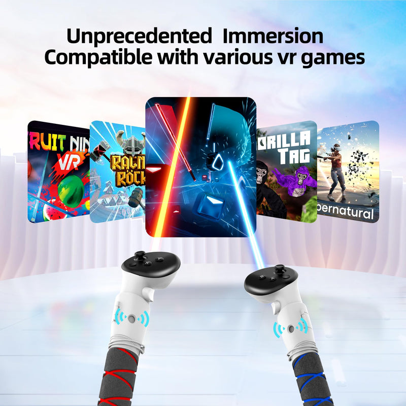 AMVR Handle Attachments Compatible with Meta/Oculus Quest 3 Accessories&AMVR Stand Holder Compatible with Quest 3/Quest 2/Pico 4/for PSVR 2