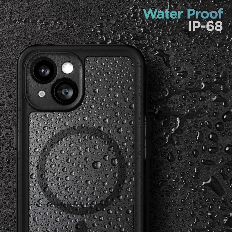 Encased Titan Designed for iPhone 15 Waterproof Case with Belt Clip (Compatible with MagSafe) Full Body Protective Phone Case with Holster (iPhone 15 Plus)