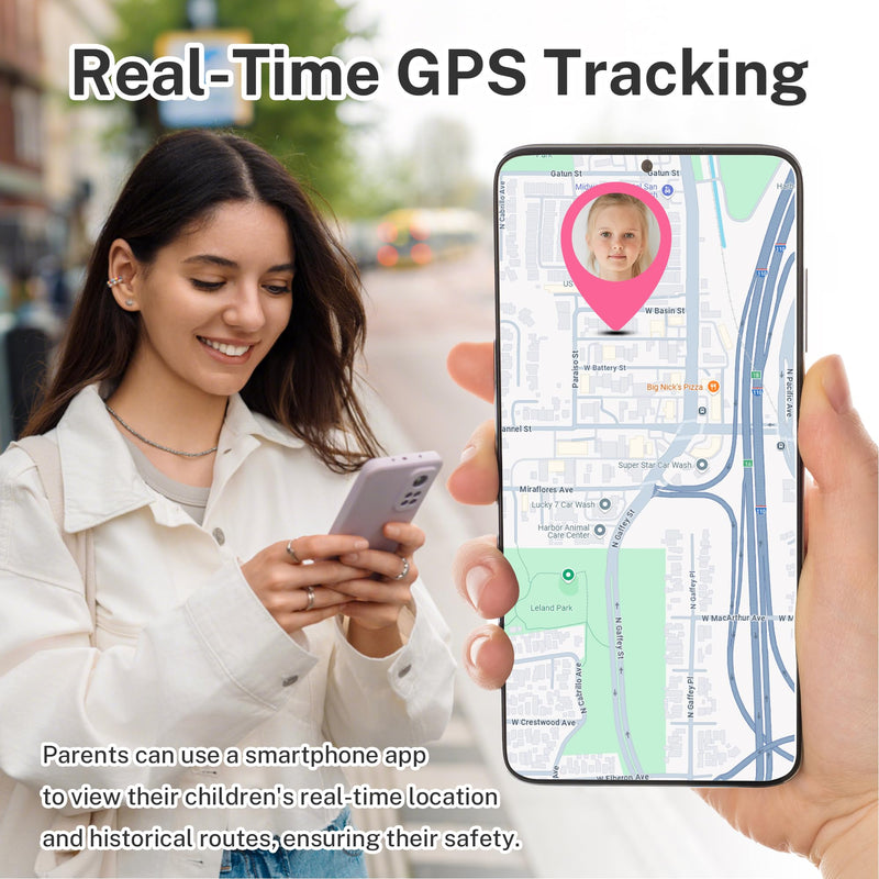 Kids Smart Watches Girls, Kids Watch with GPS Tracker Video Call Voice Chat Alarm Clock SOS Camera Flashlight Gifts for Girls Age 5-12