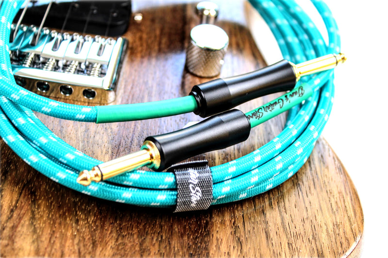 [AUSTRALIA] - Dan's Guitar Store Instrument Cable (3m / 10ft Inline/Inline) 1/4 Jack 21AWG OFC 18k gold-plated self-silencing connector Precision Instrument Cable 3 Metre / 10 ft Inline / Inline 