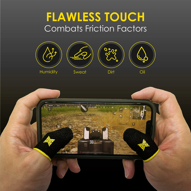MGC ClawSocks 6 Pack Carbon, Gamer Finger & Thumb Sleeves, Mobile Gaming Stabilizer & Compression Support carbon fiber