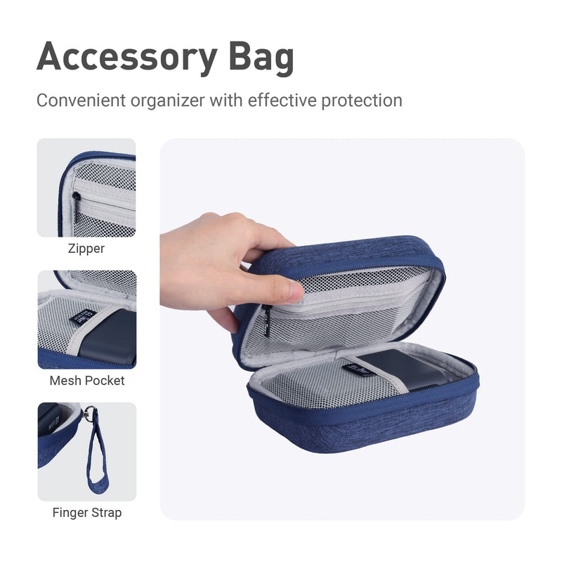 [AUSTRALIA] - GL.iNet Gadget Organizer Case for Travel Routers GL-AXT1800/ MT3000/ SFT1200/ E750/ A1300, Chargers, Cables, and Accessories, Durable Pouch, Hand-carry EVA bag, Anti-shock, Water Resistant (Blue) Blue 
