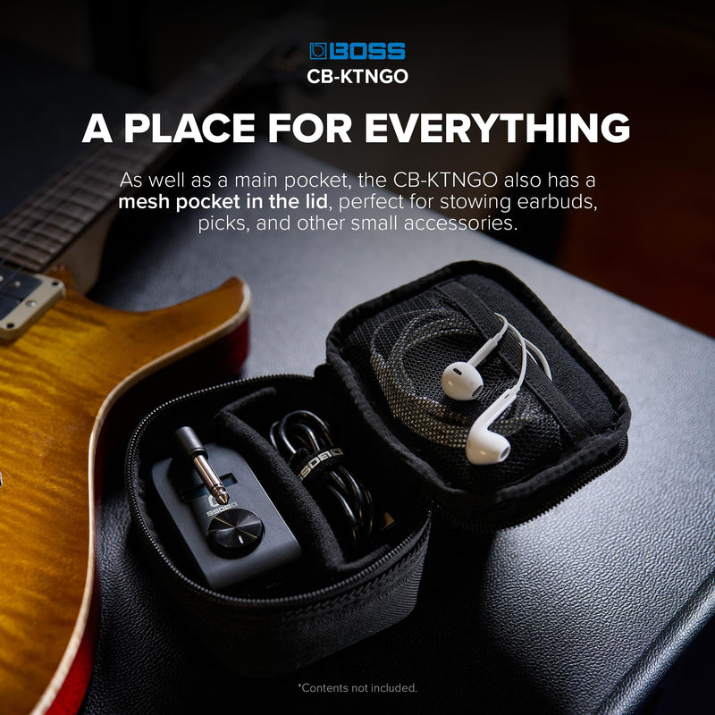 BOSS CB-KTNGO Carrying Pouch | Custom Pouch for KATANA:GO | Fits Charging Cable, Earbuds, & Other Small Accessories