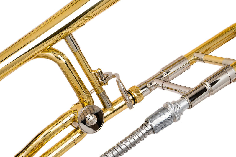Cleaning kit 2 in 1 for trombones, euphoniums, bass-trombones, marching baritone horns, with large shank mouthpiece, safe and easy to use. Trombone (large mouthpiece shank)