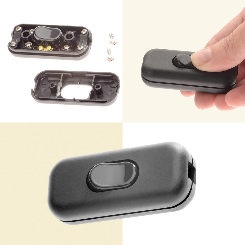 4smile.shop Intermediate Switch 6 Amp 2 Pin, Black, 0509075555