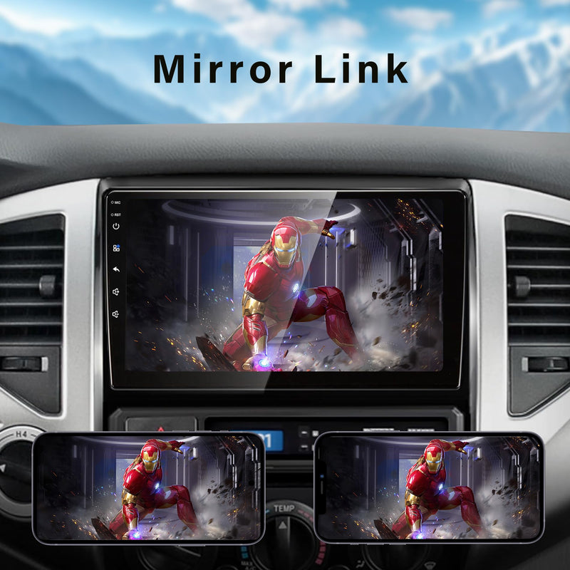 9" Car Stereo Radio for Toyota Tacoma 2005-2015 | Wireless Apple CarPlay & Android Auto | 5G WiFi GPS Navigation | IPS HD Touchscreen | Bluetooth | FM | MIC | Backup Camera Toyota TacomaB