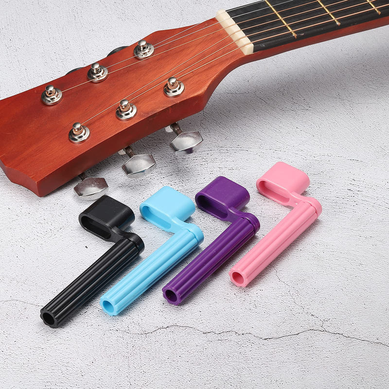 PATIKIL Plastic Guitar String Winder Speed Peg Puller Bridge Guitar Strings Tuners Winding Device Change Strings Tool Guitar Accessories, 4 Colors, 4in1 Set