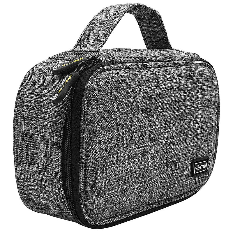 sisma Travel Cords Organizer Universal Small Electronic Accessories Carrying Bag for Cables Adapter USB Sticks Leads Memory Cards, Grey 1680D-Fabrics SCB17092B-OG Grey -1680D Oxford Fabrics