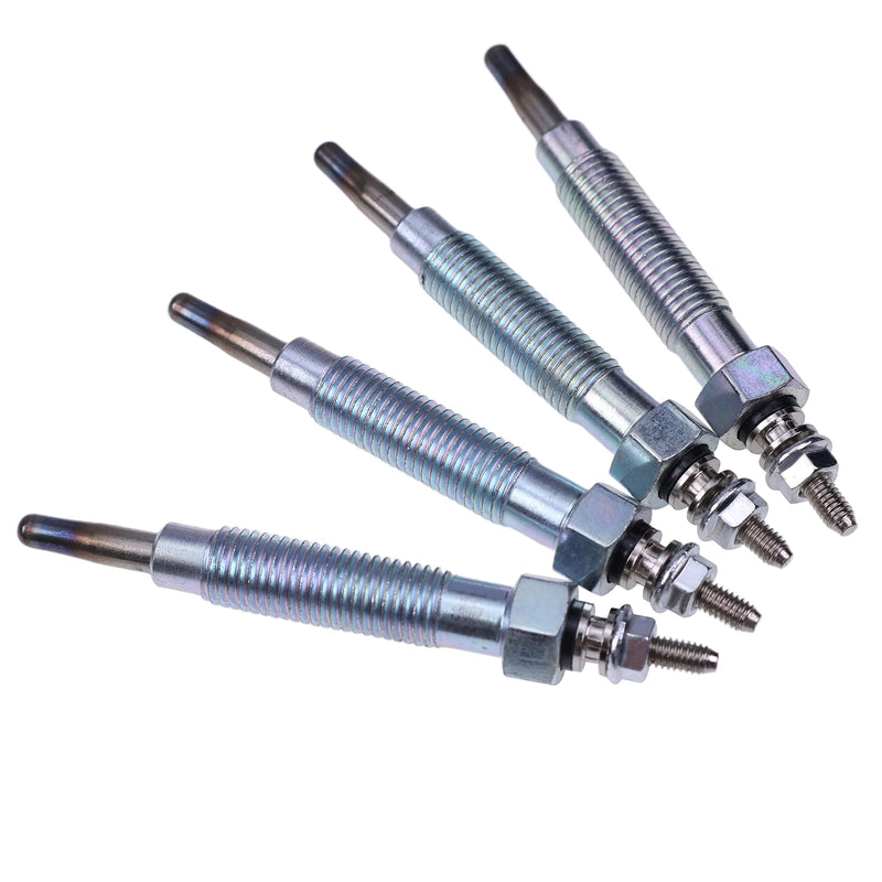 JEENDA Glow Plug E6303-65511 E6301-65512 Compatible with Kioti CK25 CK2510 CK2610 CK27 CK30 CK35 DK35 DK40 DK45 DK50 DK551 DS3510 DS4510 LK2554 LK2610 LK30 Mahindra 3510 (4) 4