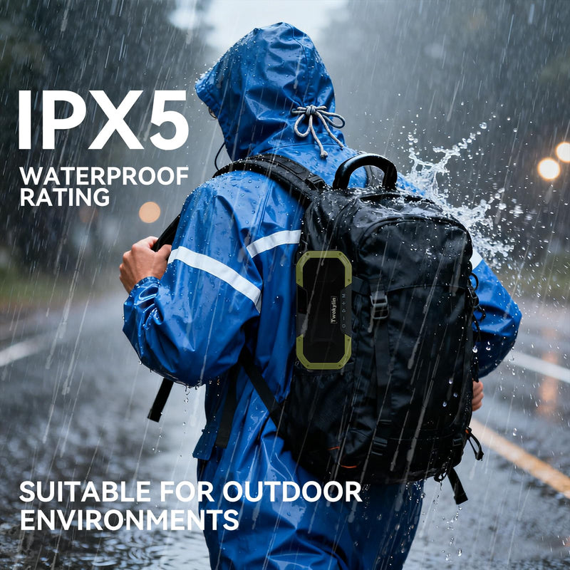[AUSTRALIA] - Emergency Radio Waterproof Bluetooth Speaker,Hand-Crank NOAA Weather Radio with Solar Panel,5000mAH Cell Phone Charger,Flashlight,SOS,Outdoor Camping Gear Camping 
