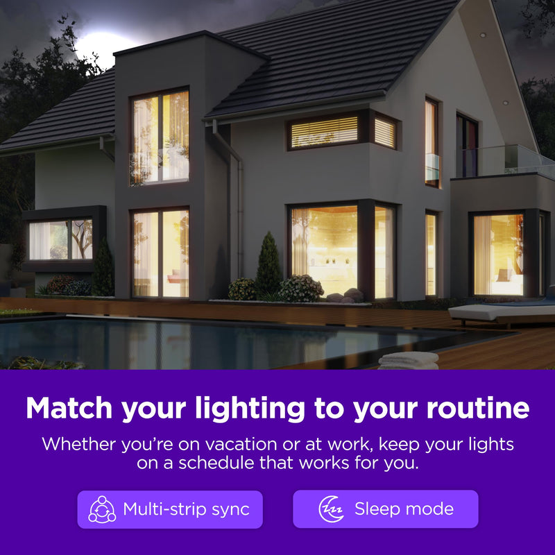 Roku Smart LED Light Strip, 16.4ft - Color Options with Adjustable Brightness & Temperature - Peel & Stick WiFi Smart Strip Lights Works Voice, Alexa & Google Assistant - Smart Home Products
