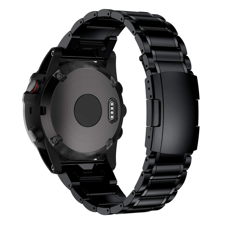 Band Compatible with Fenix 8 51mm/ Fenix 7X/ Fenix 6X Band, 26mm Titanium Metal Band Quick Fit Replacement Strap for Garmin Fenix 7X/ 6X Pro/ 5X/ 5X Plus/Enduro 3/tactix 7 Bands, Black