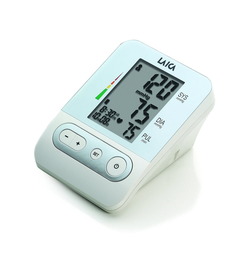 Laica BM2301 Blood Pressure Monitor Fully Automatic Upper Arm Blood Pressure Monitor White / Silver